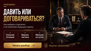 Переговоры без иллюзий: давить или договариваться?